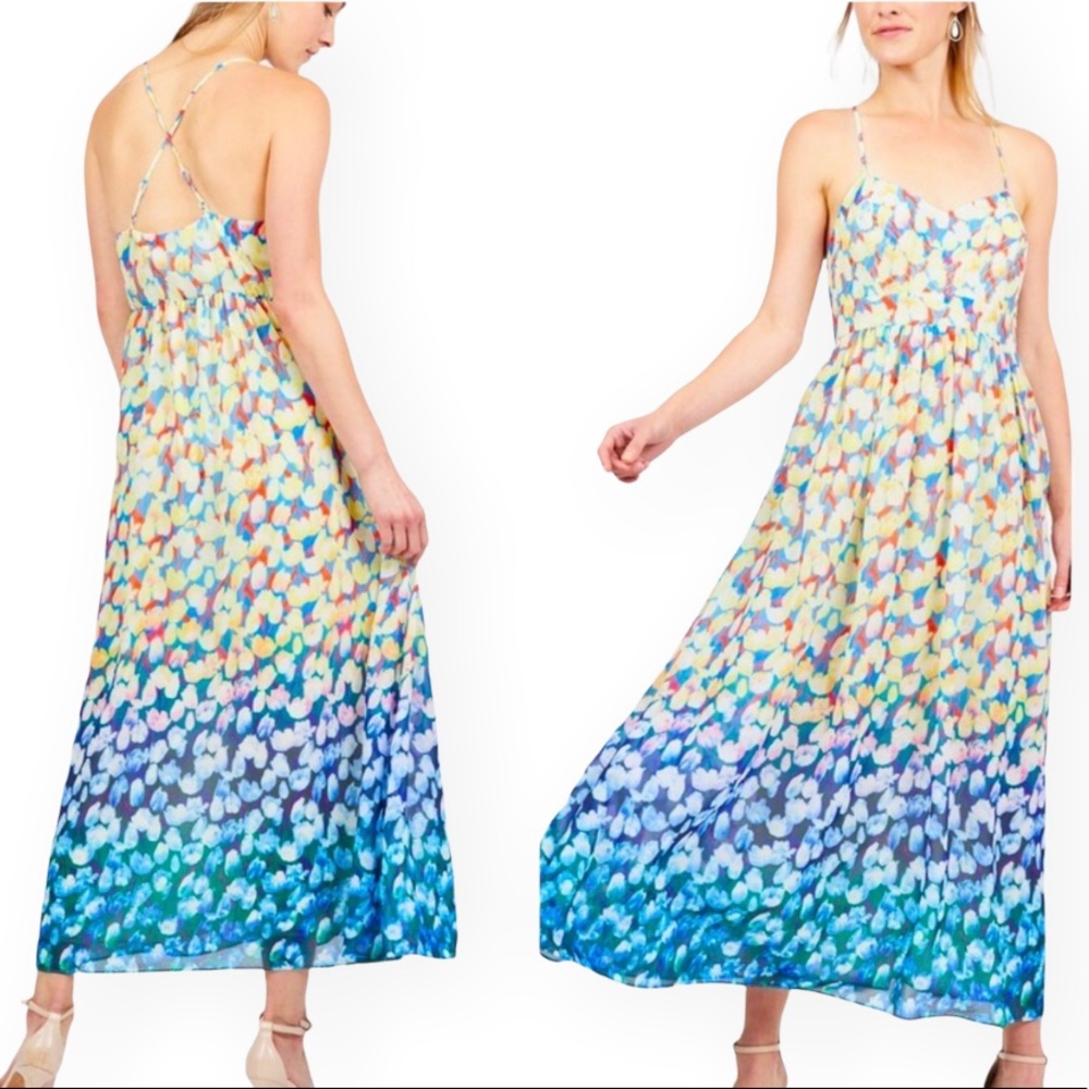 Badgley Mischka for LE TOTE Printed Maxi Dress